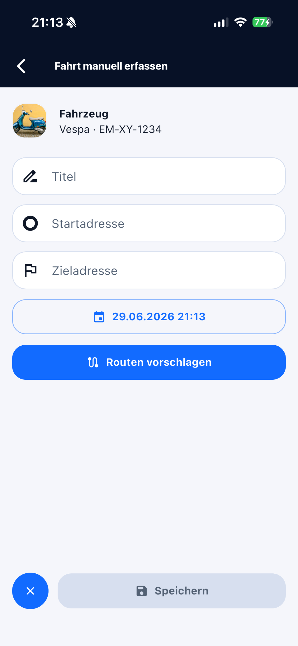 Routeo Auswertungen screenshot