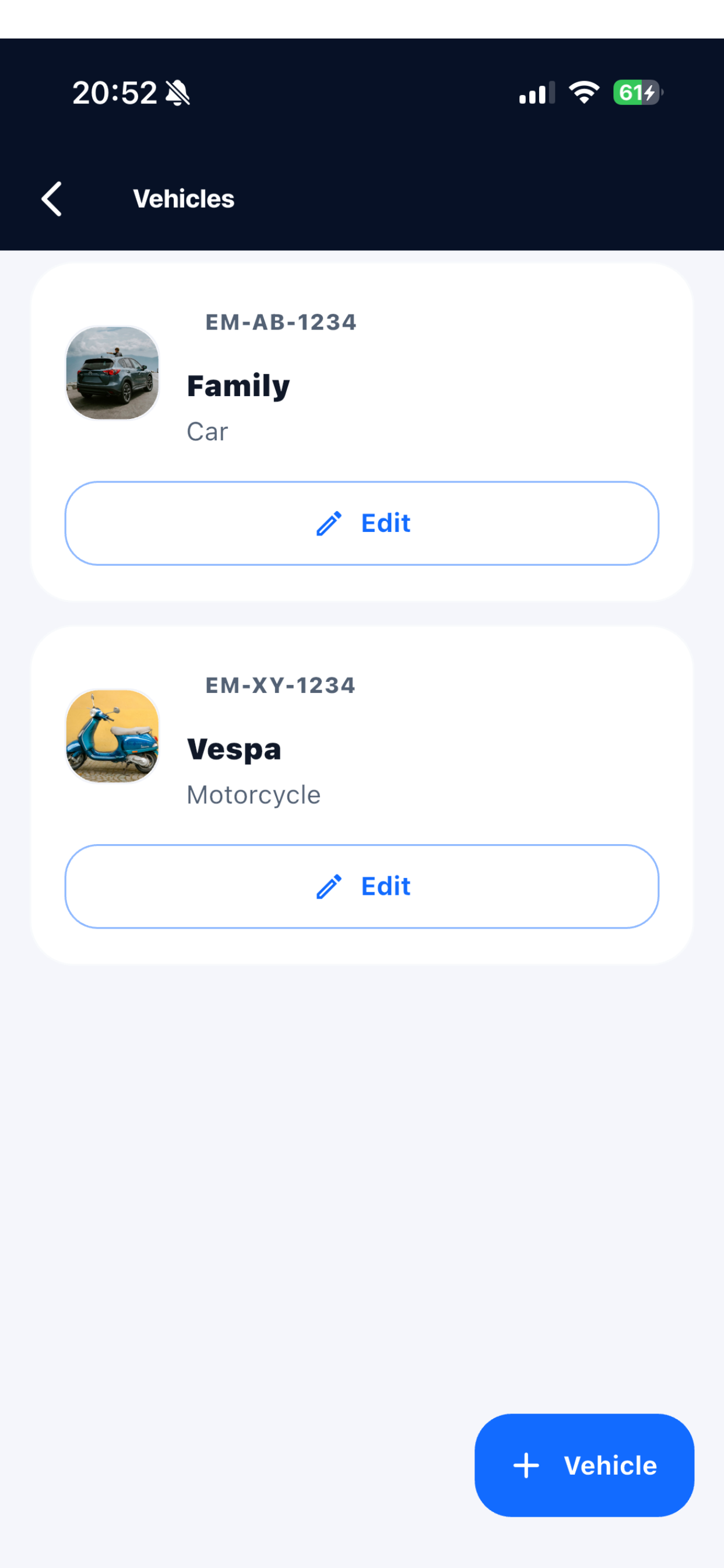 Routeo Vehicles screenshot