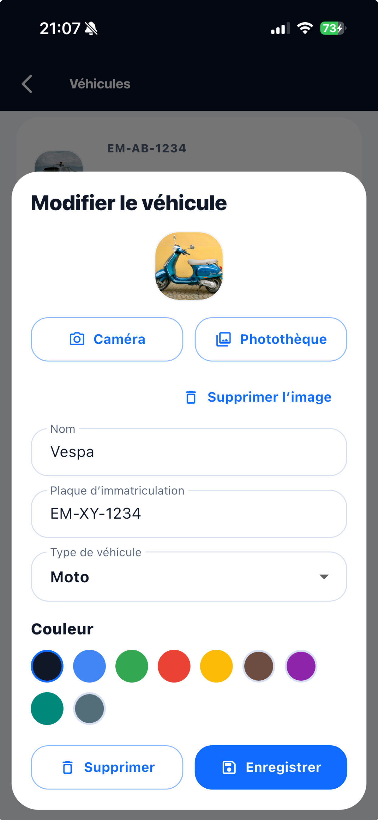 Routeo Véhicules screenshot